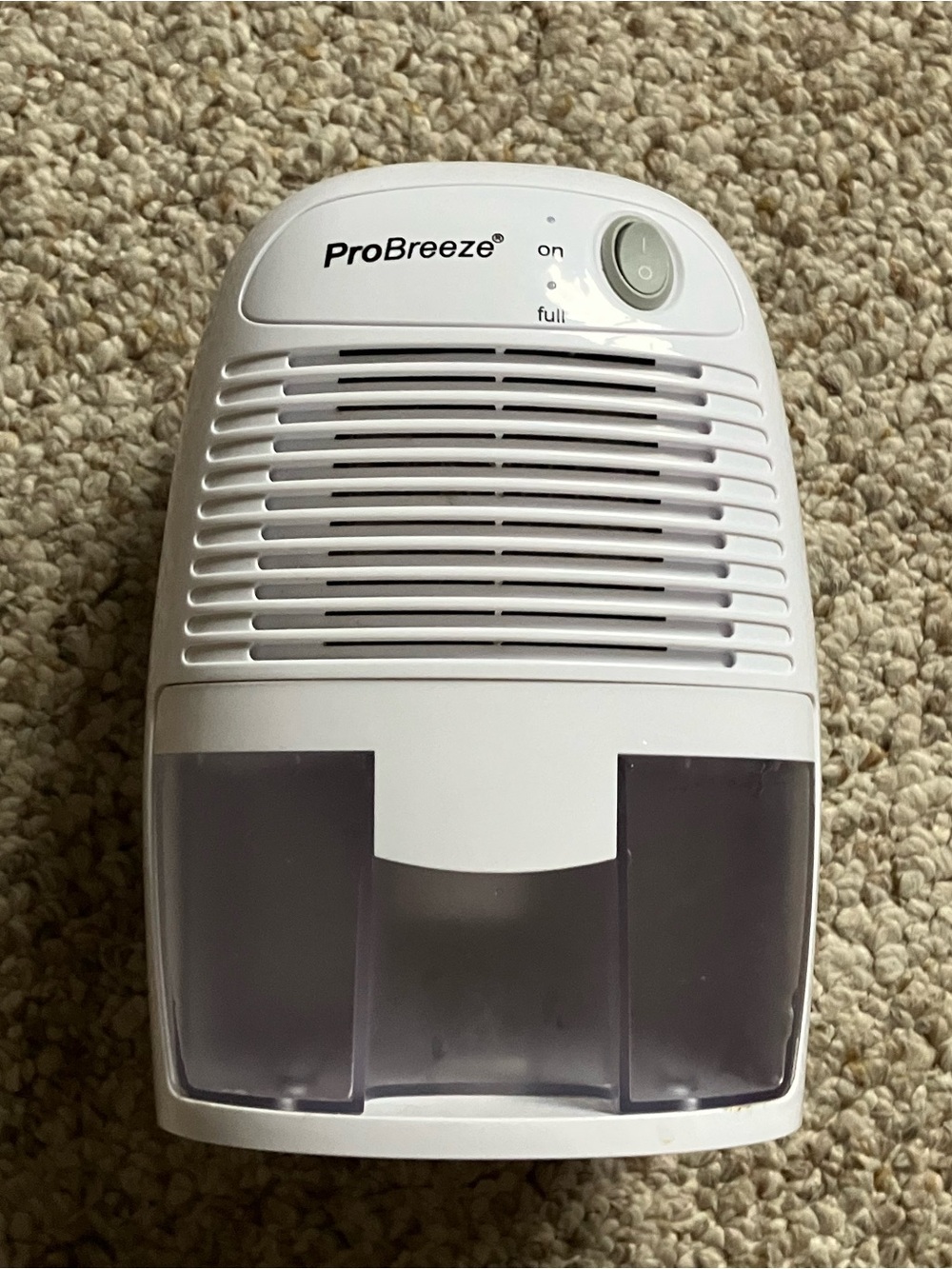 White Portable Dehumidifier - Compact Moisture Remover